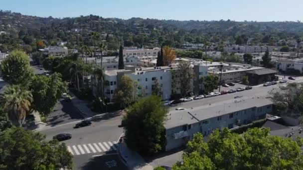 Aerial View Sherman Oaks Residential Neighborhood Los Angeles California Usa — Stock video