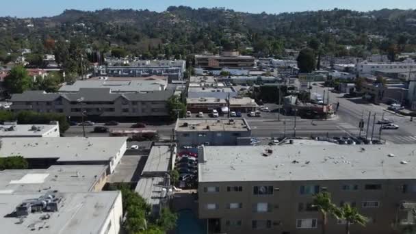 Sherman Oaks Los Angeles Usa Drone Aerial View Traffic Syracuse — Stock video