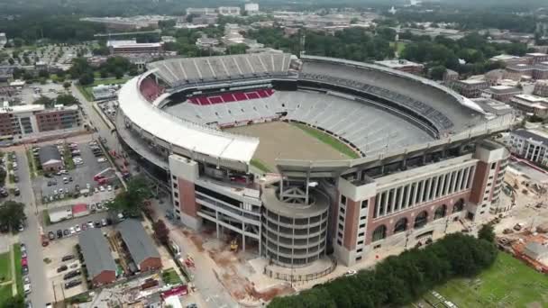 Letecký Pohled Fotbalový Stadion Bryan Denny University Alabama Tuscaloosa Domov — Stock video