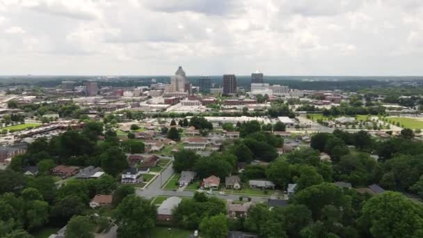 Downtown Greensboro City Carolina Del Nord Stati Uniti Veduta Aerea — Video Stock