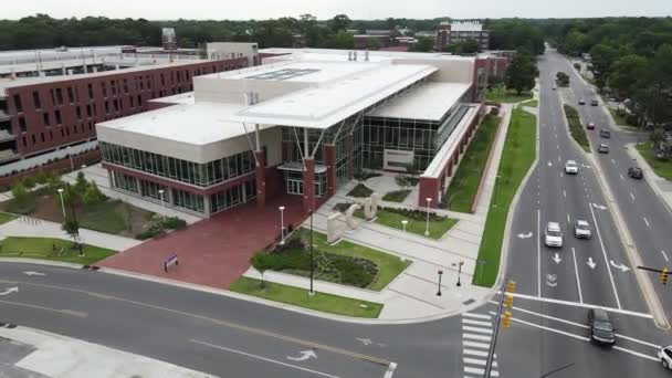 Aerial View Ecu East Carolina University Building Neighborhood Greenville North — стокове відео