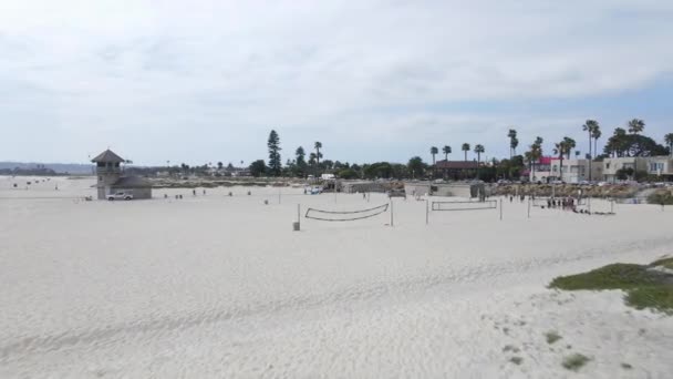 Coronado Beach San Diego Kalifornie Usa Letecký Pohled Bílý Písek — Stock video