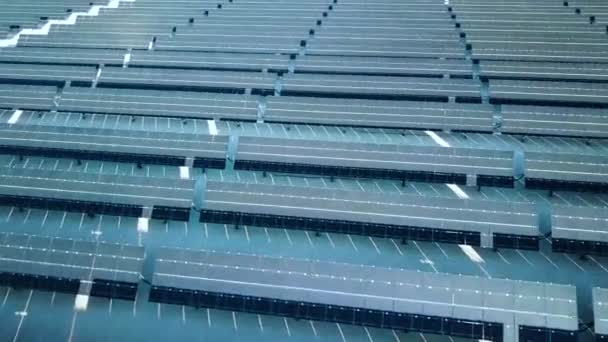 Zonne Energiecentrale Californië Luchtfoto Van Fotovoltaïsche Modules Array Sustainable Energy — Stockvideo
