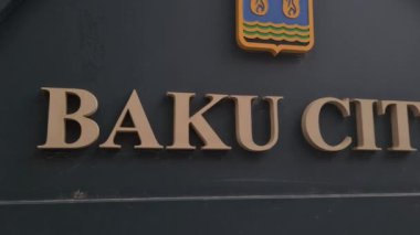 Bakü Şehri Şehir Simgesi Simgesi ve Amblem, Azerbaycan 'ın başkenti, Yaklaş 4k