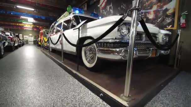 Caça Fantasmas Ecto 1959 Cadillac Miller Meteor Car Usado Para — Vídeo de Stock