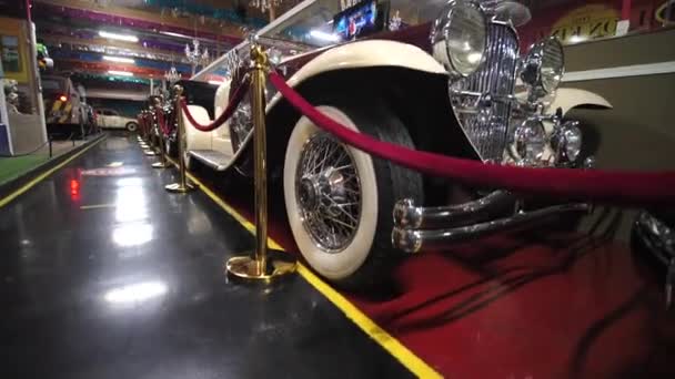Duesenberg Torpedó Roadster Old Timer Car Használt Babylon Movie Vintage — Stock videók