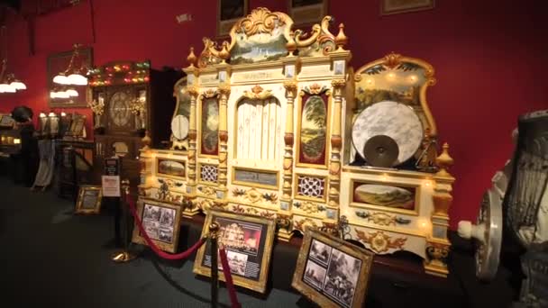 Luna Park Wurlitzer Vintage Mechanische Orkestratie Memorabilia Voorgrond — Stockvideo