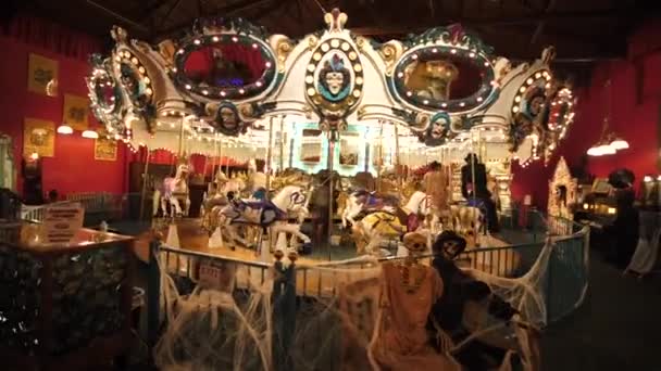 Magische Allan Herschel Carrousel Vanaf 1927 Vintage Luna Park Memorabilia — Stockvideo