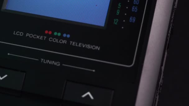 Lcd Farbfernsehgerät Aus Den 1990Er Jahren Makro Close — Stockvideo