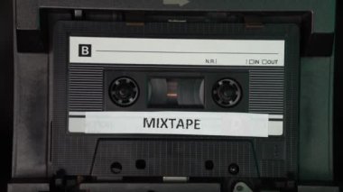 Mixtape Music Audio Kaset Çalma Vintage Güverte Oynatıcısı, Kapat 4K