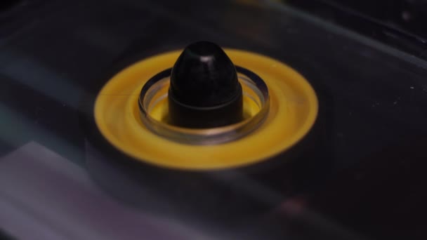 Audio Cassetta Nastro Barriera Corallina Macro Primo Piano Veloce Inoltro — Video Stock