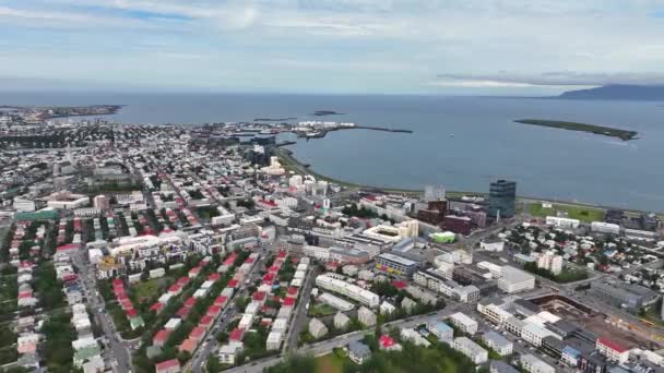 레이캬비크 아이슬란드 해안과 — 비디오