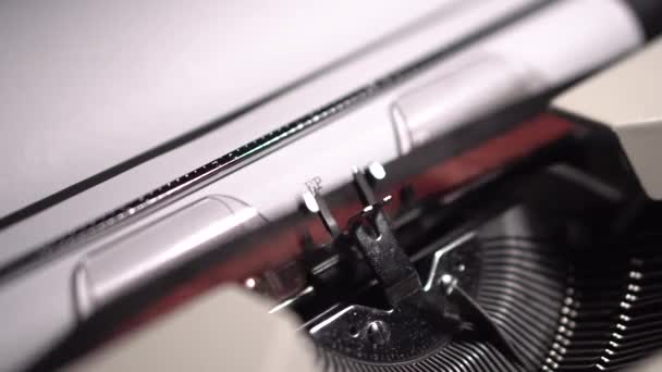 Aflevering Typen Vintage Typewriter Start Serie Script Screenplay Close — Stockvideo