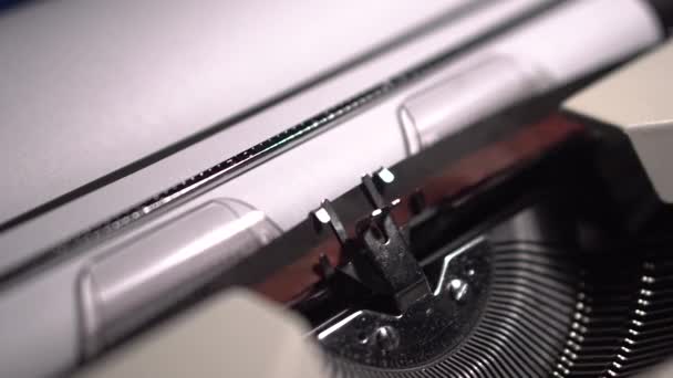 Opening Scene Typing Vintage Typewriter Writing Movie Script Close — стокове відео