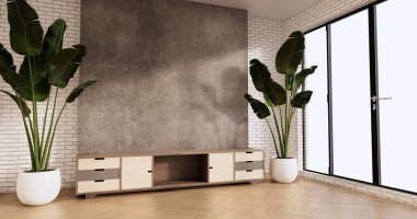 Çatı katındaki kabinede asgari tasarım, 3D görüntüleme