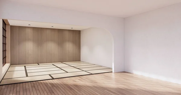 日本风格的豪华居室中的大生活区日本风格的装饰 — 图库照片