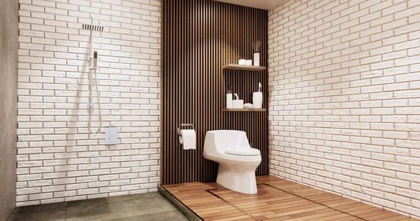 Гранитные Тилес Белый Черный Дизайн Стен Toilet Комнаты Современный Стиль — стоковое фото