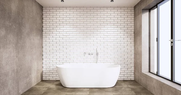 Granitfliesen Weiß Und Schwarz Wandgestaltung Toilette Zimmer Modernen Stil Darstellung — Stockfoto