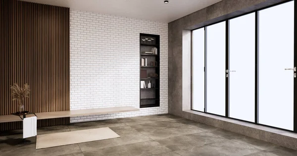 Architektur Und Innenraumkonzept Leerer Raum Und Granitwand Und Betonwand Hintergrund — Stockfoto