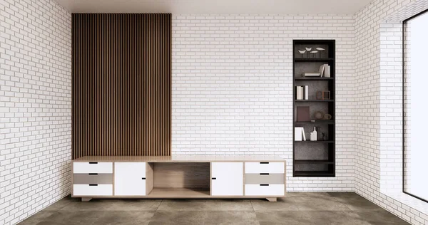 Cabinet Loft Interior Room Minimal Designs Rendering — Stock Photo, Image