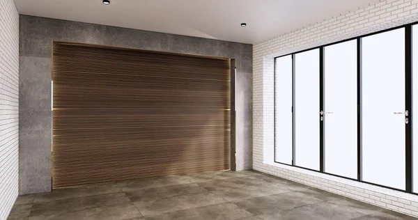 Arquitetura Conceito Interiores Sala Vazia Parede Granito Parede Concreto Fundo — Fotografia de Stock