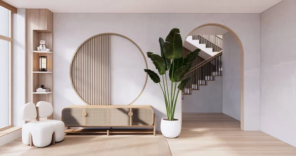 Sofa Sessel Wohnzimmer Leer Japanischen Stil — Stockfoto