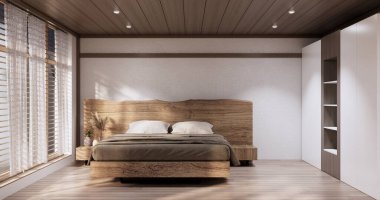 Minimalist wabi sabi iç tasarım, oda muji sytle