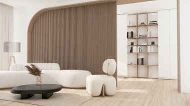 koltuk minimalist tasarım muji tarzı 3D görüntüleme