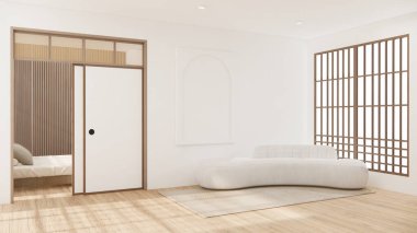 koltuk minimalist tasarım muji tarzı 3D görüntüleme