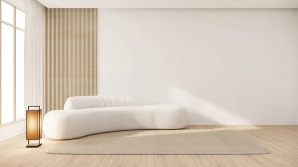 stock image sofa armchair minimalist design muji style.3D rendering