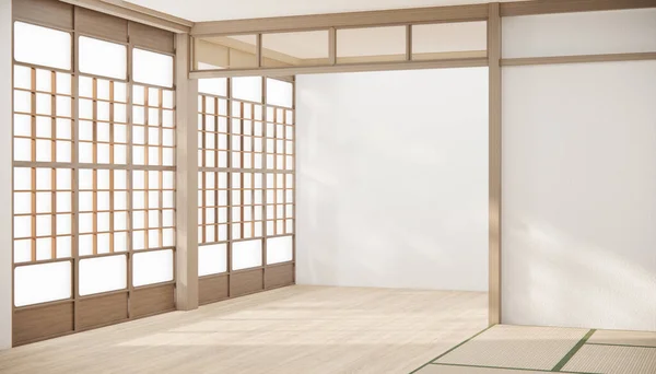 Japanischer Stil Leerer Raum Weißem Raum Japanischem Interieur Eingerichtet — Stockfoto