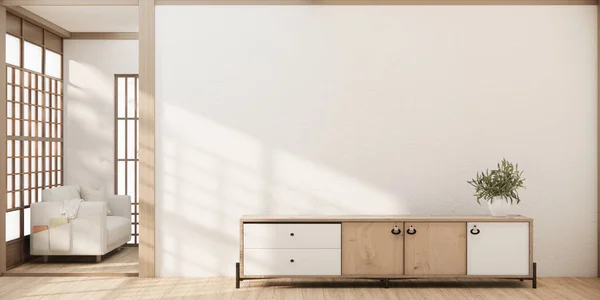 Lemari Terkecil Untuk Mockup Dinding Interior — Stok Foto