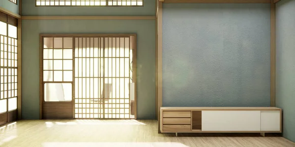 Gabinete Pasillo Limpiar Interior Habitación Minimalista Japonés —  Fotos de Stock