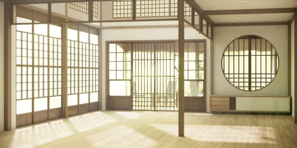 Kabine Koridorda Japon Minimalist Odasını Temizleyin — Stok fotoğraf