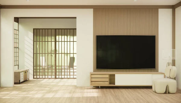 Gabinete Pasillo Limpiar Interior Habitación Minimalista Japonés —  Fotos de Stock