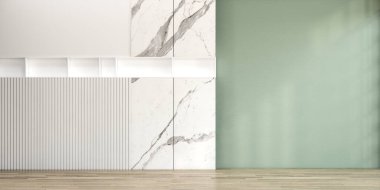 Temiz yeşil modern oda Japon tarzı..