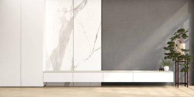 Modern boş oda Japoncası - zen tarzı, minimal tasarımlar.