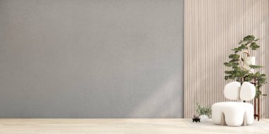 İç mekan, oturma odası modern minimalist koltuğu var.