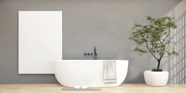 Banho Banheiro Wabi Japonês Sabi Estilo — Fotografia de Stock