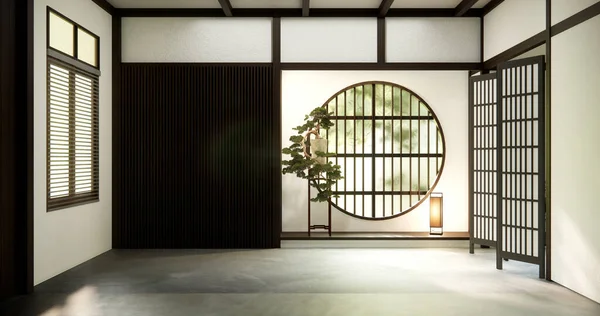 Κενό Δωμάτιο Καθαρό Ιαπωνικό Μινιμαλιστικό Δωμάτιο Εσωτερικό — Φωτογραφία Αρχείου