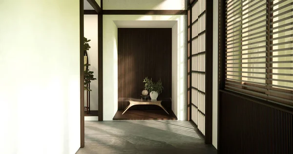 Empty Room Clean Japanese Minimalist Room Interior — Stock Photo, Image