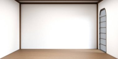 Japonya tarzı büyük yaşam alanı lüks oda japandi tarzı dekorasyon.