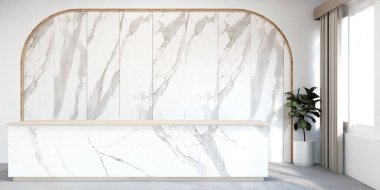 Boş oda Japon minimalist oda iç dekorasyonu, 3D