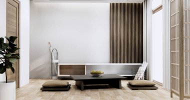 Kabine ahşap tasarımı beyaz oda iç mimarisi modern tarz.