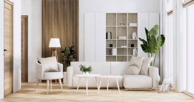 Koltuk mobilyaları ve modern oda iç tasarımı minimal.