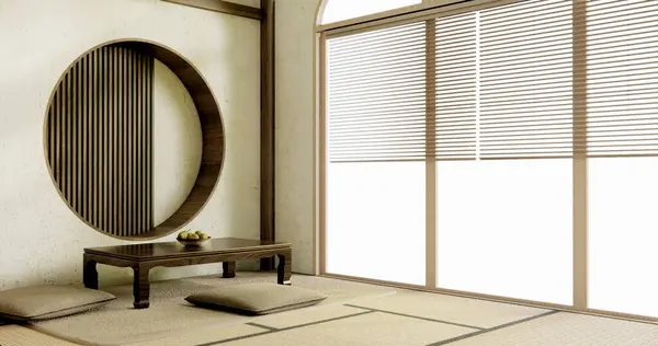 Muji Oturma Odası Japon Tarzı Japon Tasarımı — Stok fotoğraf