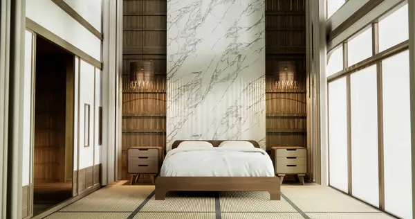 Minimalist wabi interior mock up design, room japanese sytle .