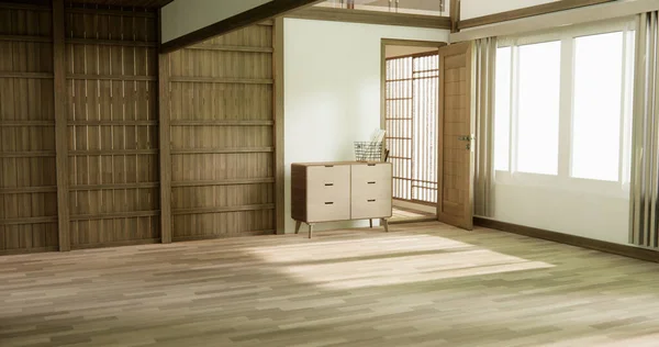 Empty wooden room ,Cleaning room interior