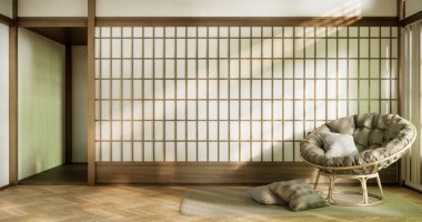 Koltuk kanepe ve dekorasyon Japonya Modern oda iç mimarisi .