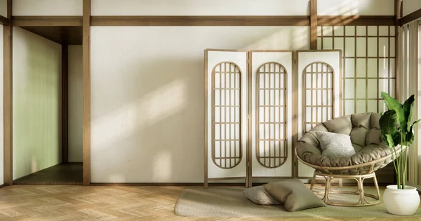 Sillón Sofá Decoración Japón Interior Habitación Moderna —  Fotos de Stock